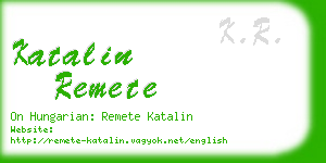 katalin remete business card